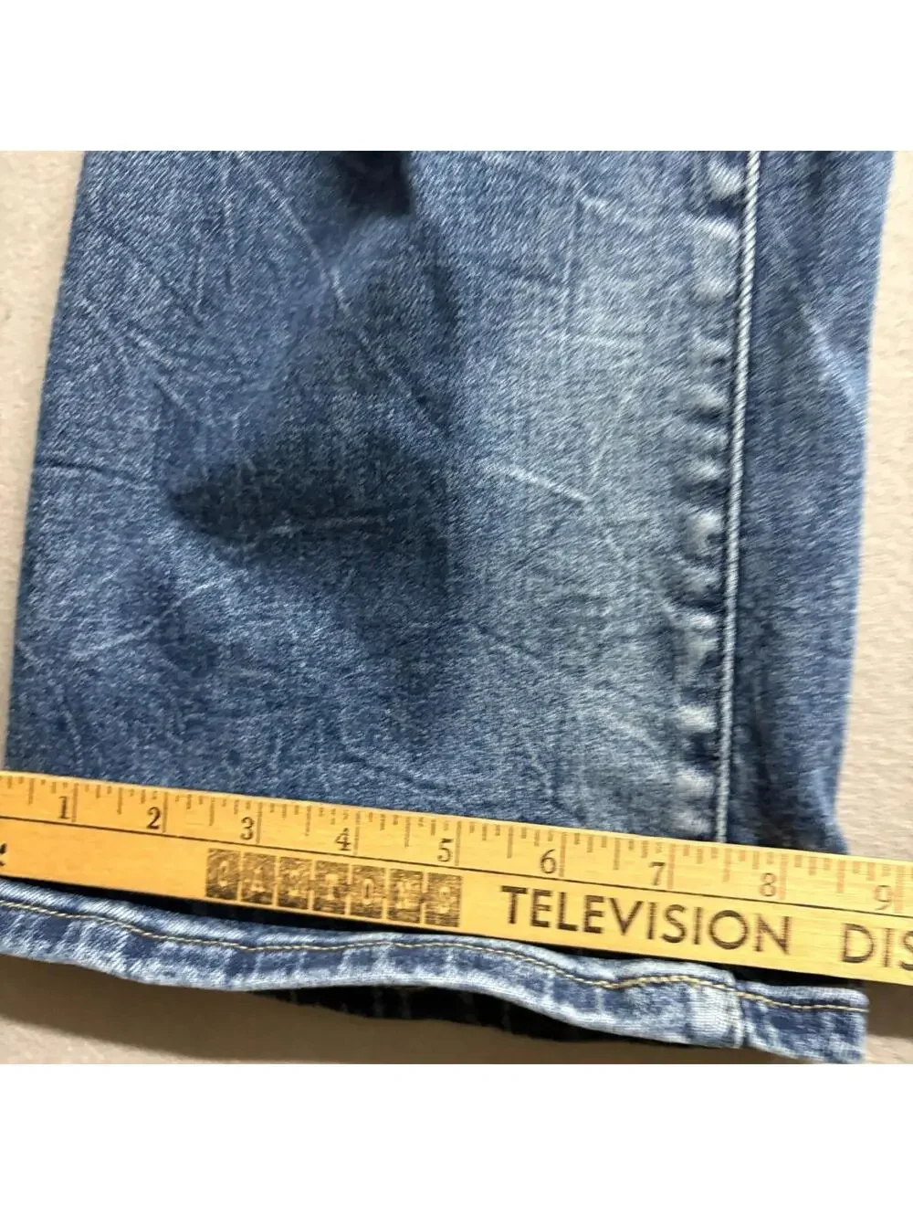 Petra 153 Distressed Flare Jeans Tag 3 Fits Like 26X28 Y2K Stretch Denim - Picture 3 of 10